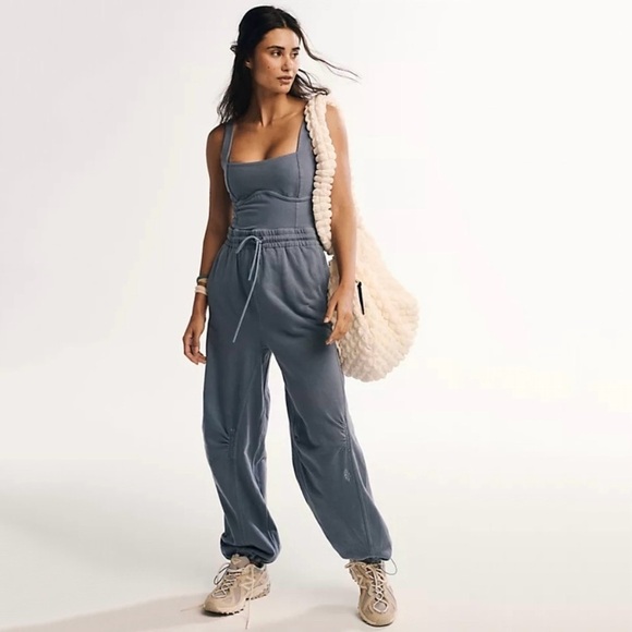 NWT Free People Inbound Onesie Jumpsuit Skyline Misty Blue size XS